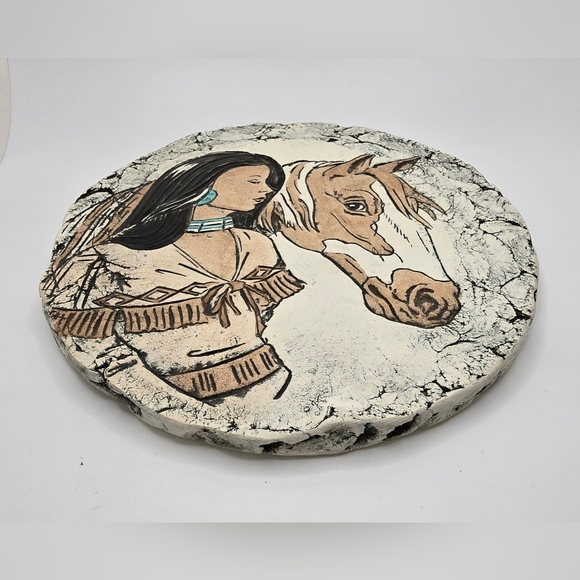 Shapes of Clay Made With Mt. St. Helens Ash Native American & Horse By Stan NWT - Picture 2 of 6